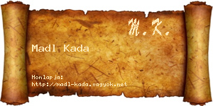 Madl Kada névjegykártya